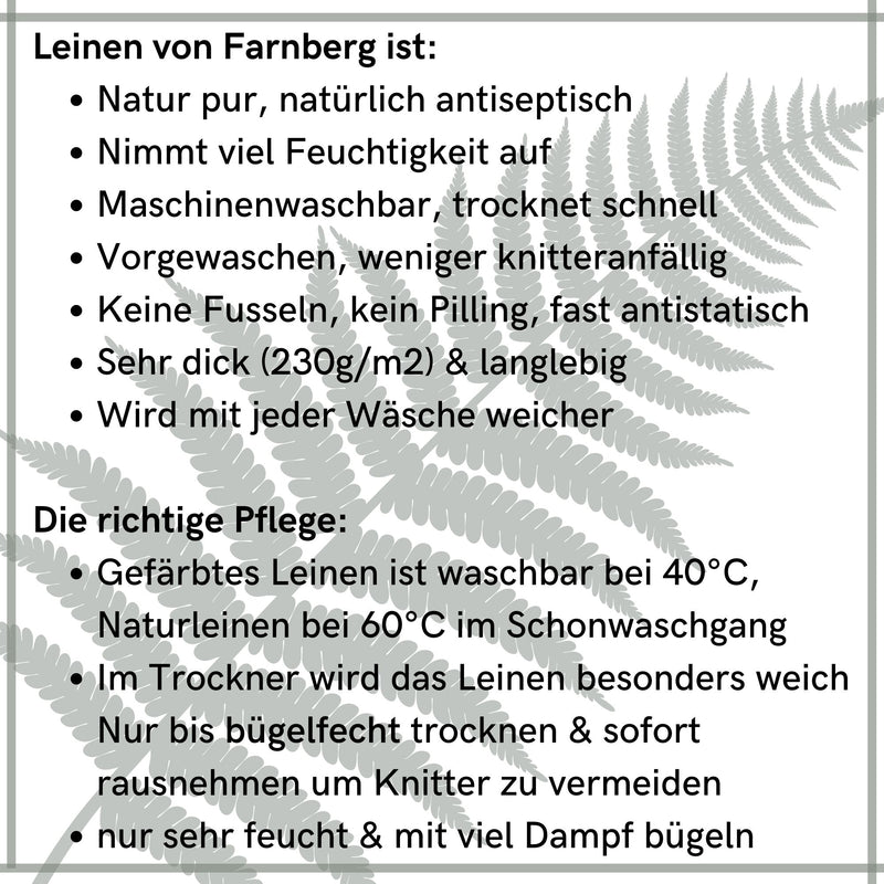 Leinenstoff Meterware für Vorhänge, Tischdecken, Servietten etc. - Breite 1,40 m - Uni Natur